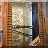 D04. Beveled glass mirror with ruffled edge frame 42” x 30”